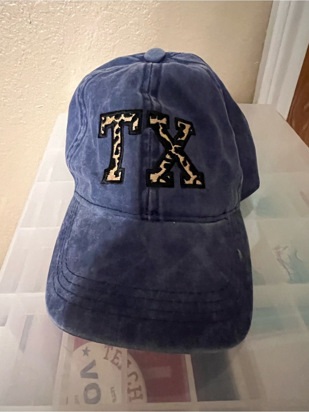 Kids Blue TX Embroidered Baseball Cap